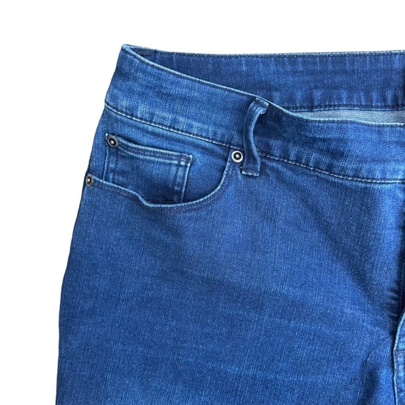 Chicos So Slimming Jeans Womens High Rise Stretch Dark Wash Short Pockets 14 - Picture 4 of 12